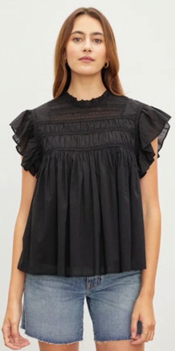 Cotton ruffle blouse online