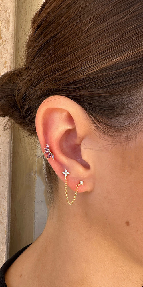 Loot Gold Lotus Stud Earring