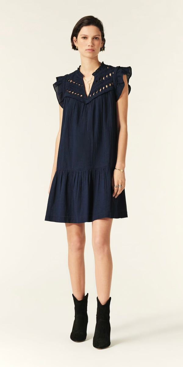 ba&sh Bluma Mini Dress in Marine