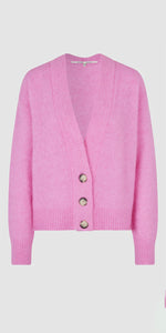 Second Female Mohair Knit Cardigan in Pink