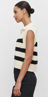 Velvet Mariette Chunky Cotton Striped Polo Vest