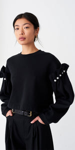 Mother of Pearl Dani Sweatshirt in Black