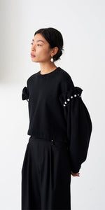 Mother of Pearl Dani Sweatshirt in Black