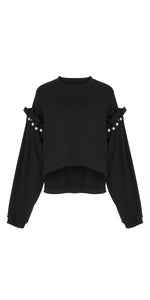 Mother of Pearl Dani Sweatshirt in Black