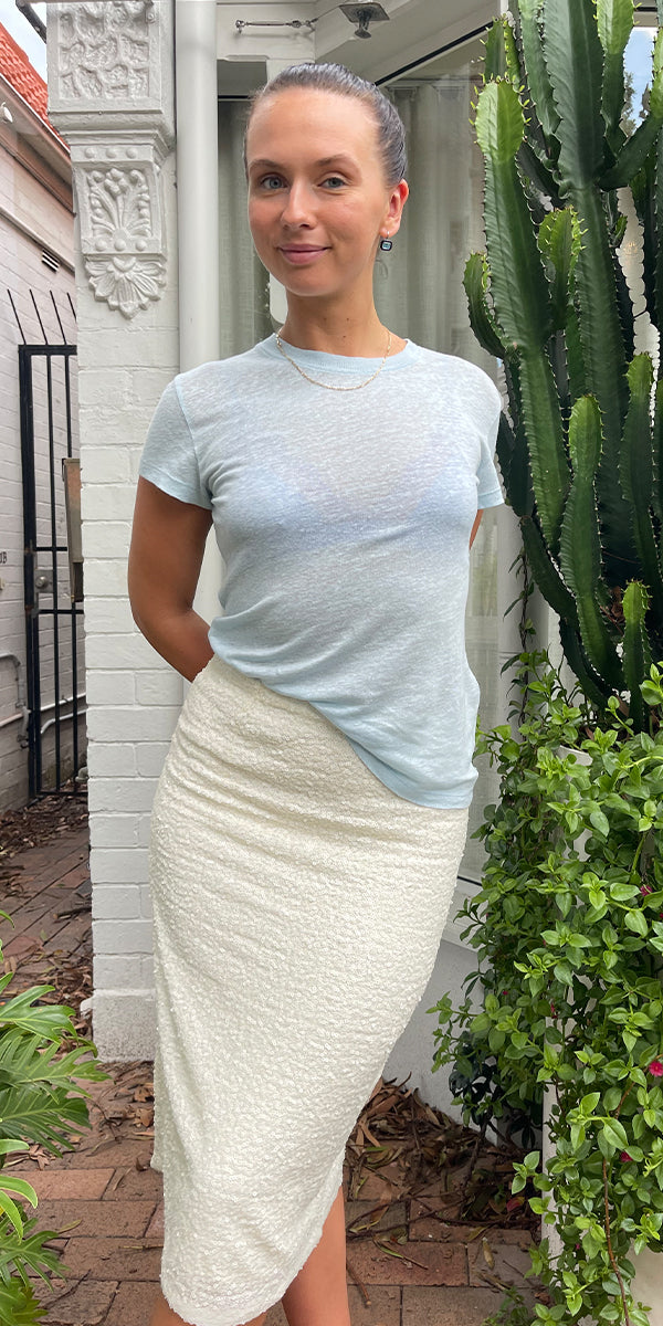 Ivory sequin clearance pencil skirt