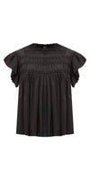 Velvet Inessa Lace Cotton Ruffle Blouse