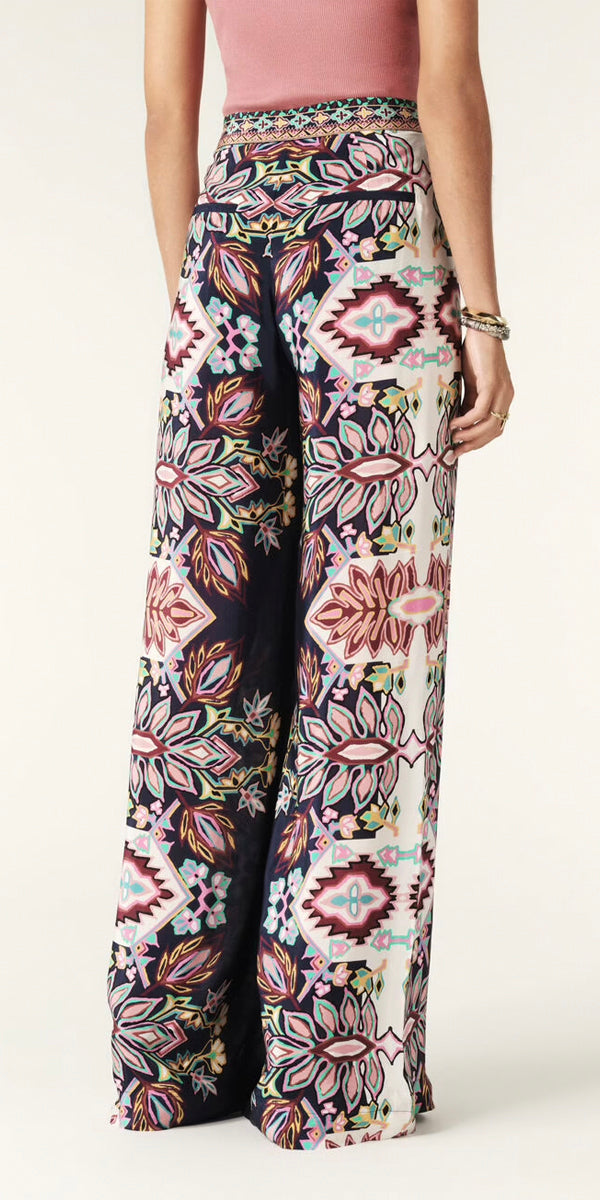 ba&sh Lilou Printed Wide Leg Trousers