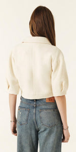 ba&sh Paleo Cropped Jacket in Ecru