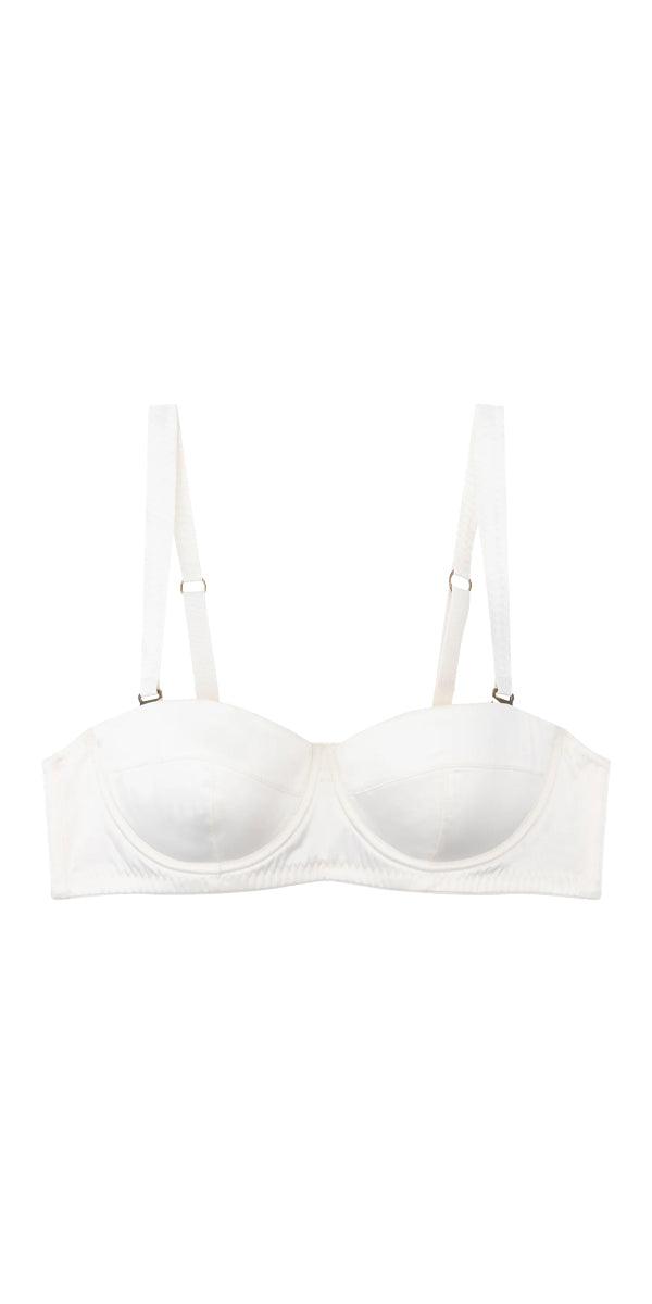 Love Stories Spring Satin Bra in Off White