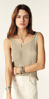 ba&sh Zak Ribbed Knit Tank Top